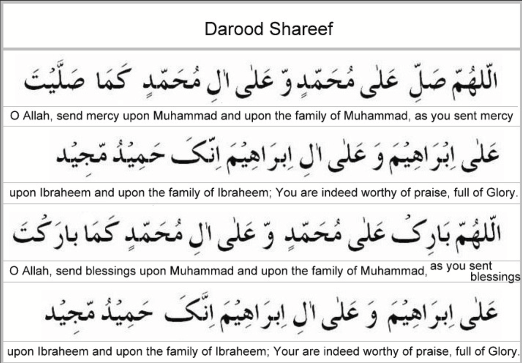 <p><span>Send salutation on our beloved Mohammad PBUH by saying what we say in namaz at the end and then say </span><strong><mark data-color="red" style="background-color: red; color: inherit">Allahu Akbar</mark></strong></p>