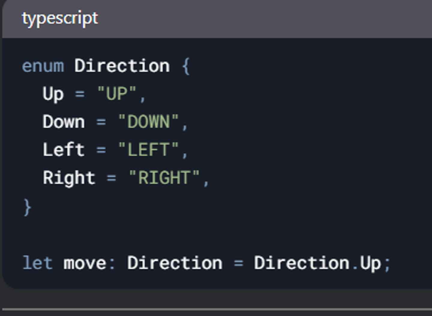 <p>enum to sposób na definiowanie zestawu nazwanych stałych</p>