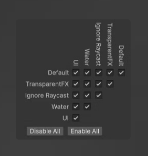 <p>What is the Physics Players and Collision Matrix?</p>