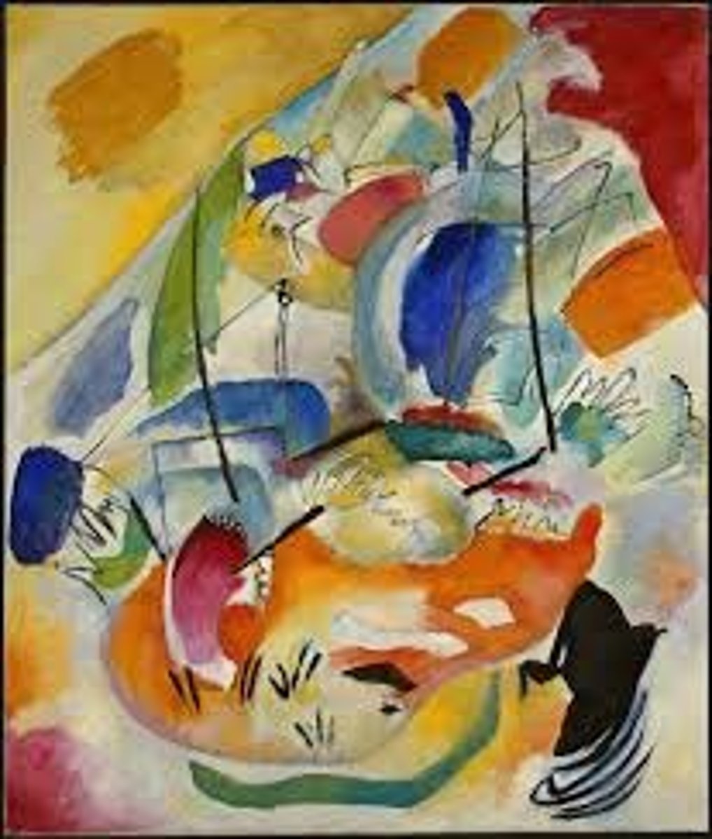 <p>– Reeks schilderijen van Wassily Kandinsky</p><p>Korte uitleg:De Improvisaties zijn abstracte werken waarin Kandinsky spontaan emoties en innerlijke beleving uitdrukt, vergelijkbaar met muziek.</p><p>Kenmerken:</p><p>Abstract, zonder herkenbare vormen</p><p>Ritme, kleur en lijn als muzikale elementen</p><p>Spirituele en intuïtieve opbouw</p><p>Doel: gevoel rechtstreeks overbrengen, niet de zichtbare werkelijkheid</p><p>Voor Kandinsky was schilderen zoals componeren: kleur = klank.</p>