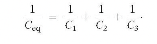 <p>have the same charge. The equivalent cpacitor has the same charge across the total voltage drop</p>