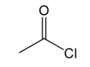 <p>contain C=O with Cl and C bonded to C=O</p>