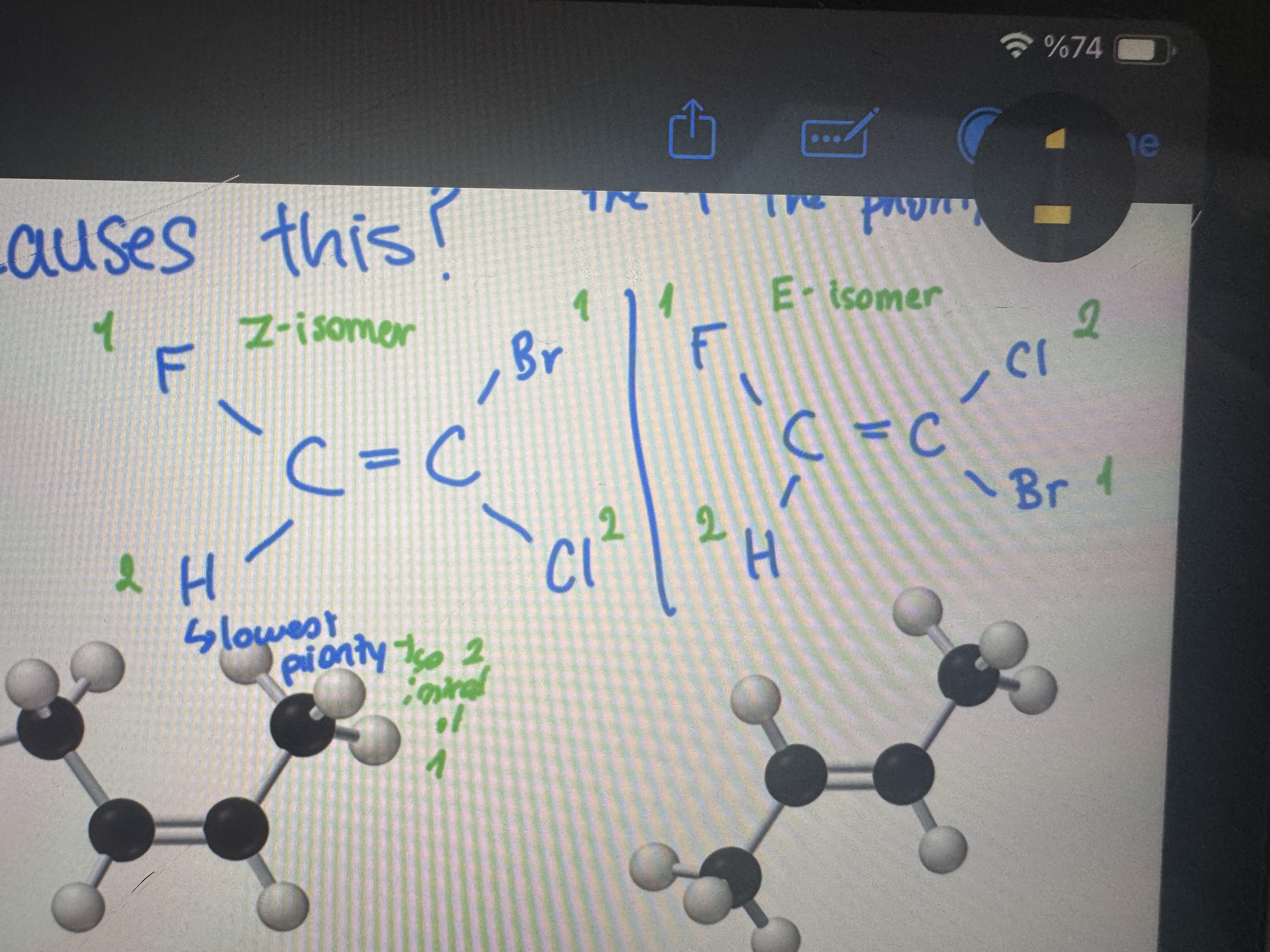 <p>which one is a z isomer and which one is an e isomer and why</p>