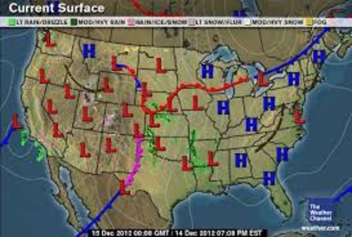 <p>way to show and predict upcoming weather patterns</p>