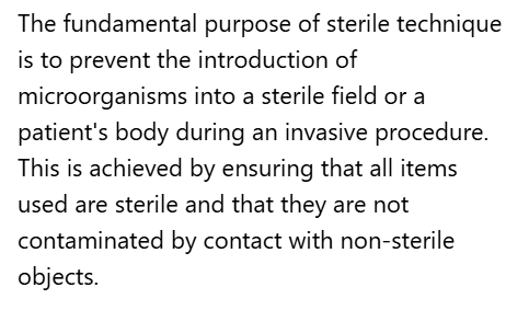 <p>D. Ensure sterile objects remain sterile</p>