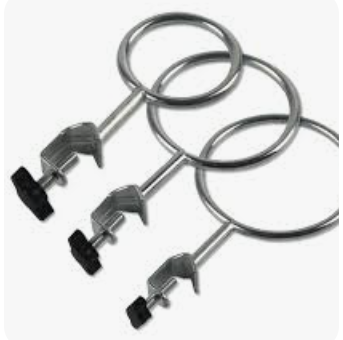 <p>Attaching to rind stand, supports a ceramic pads, pipe stem triangle, or an evaporating dish, may surround a baker as a safety ring</p>