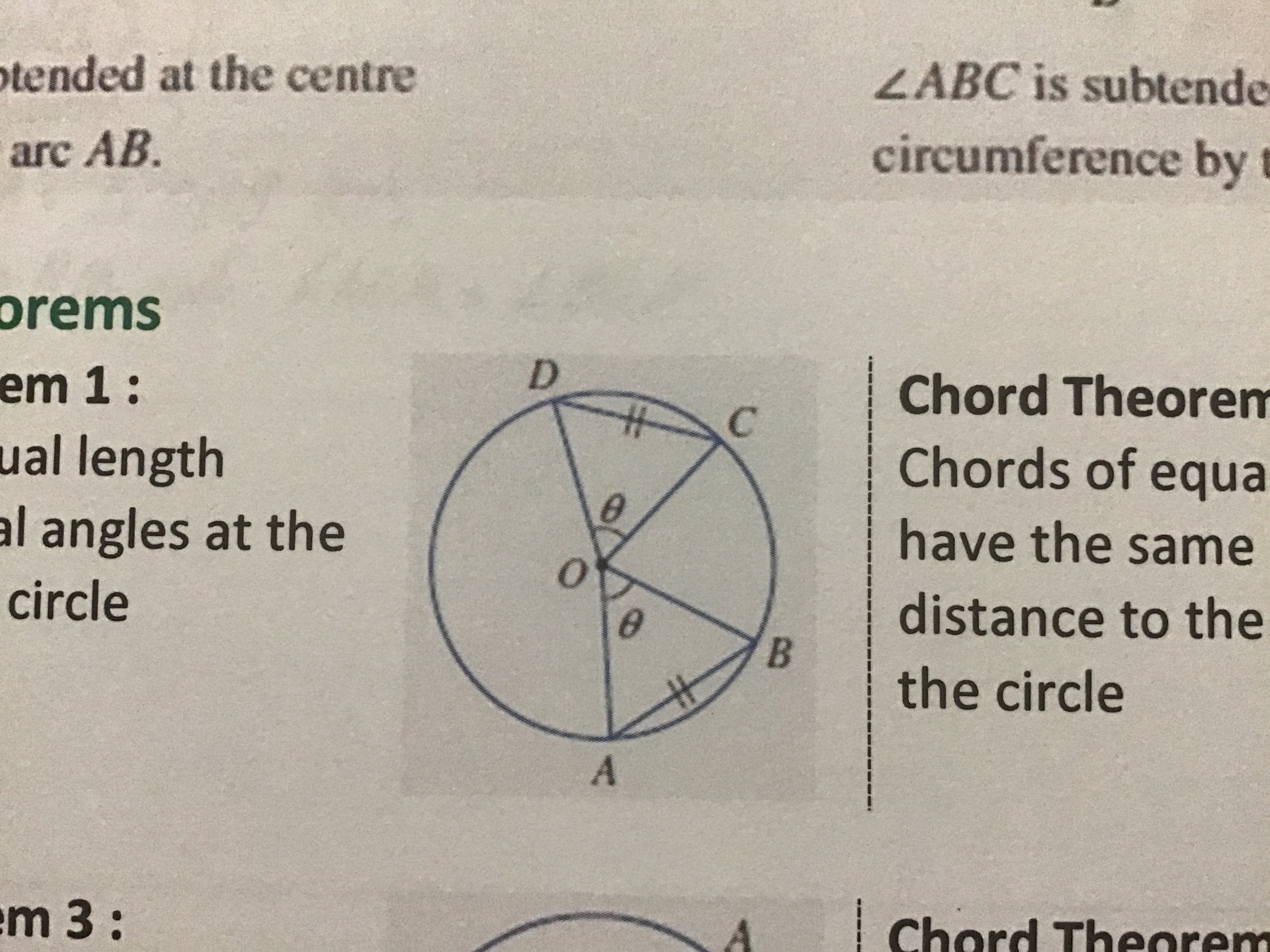 Chords of equal length subtend equal angles at the centre of the circle