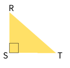 <p>Which object is formed when the triangle RST is rotated around leg RS ?</p>
