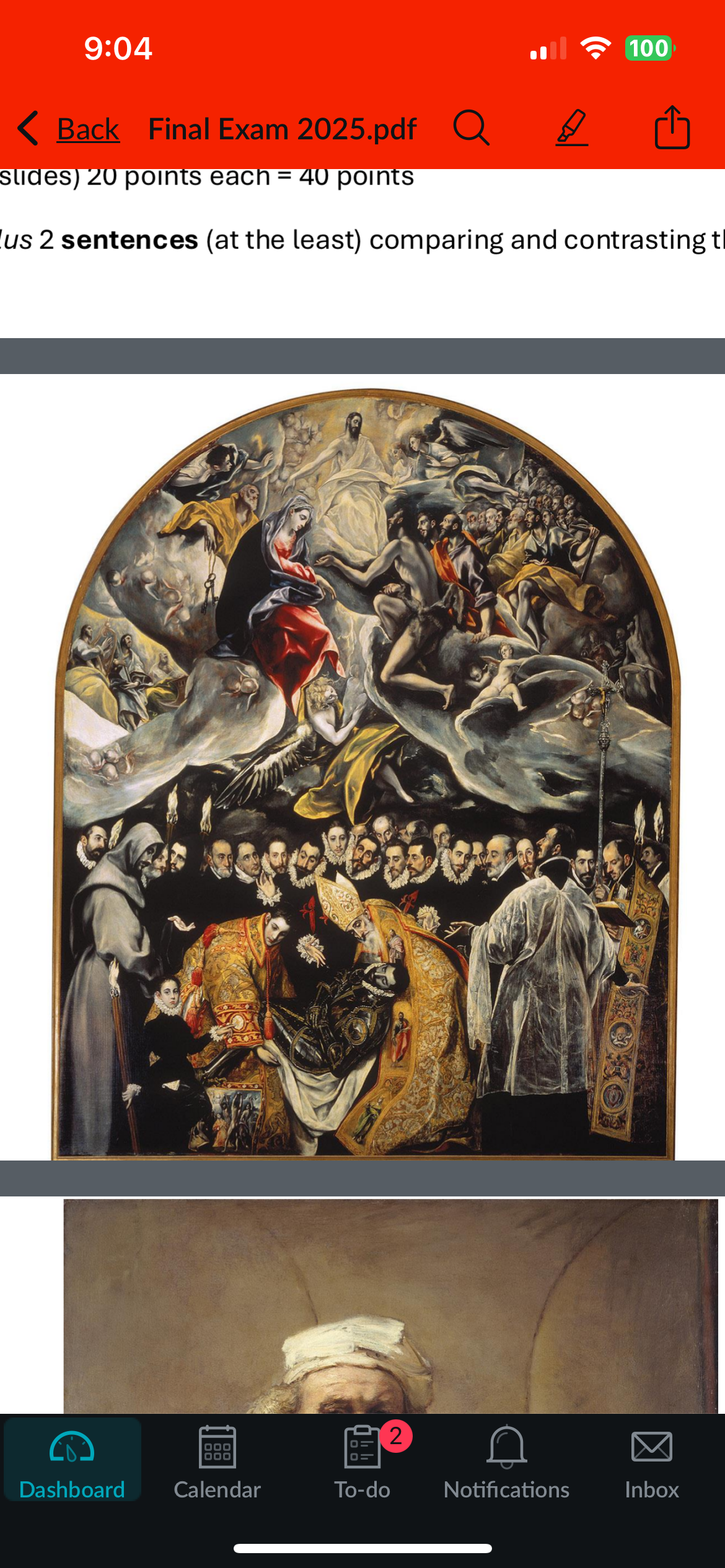 <p>The Burial of the Count of Orgaz</p>