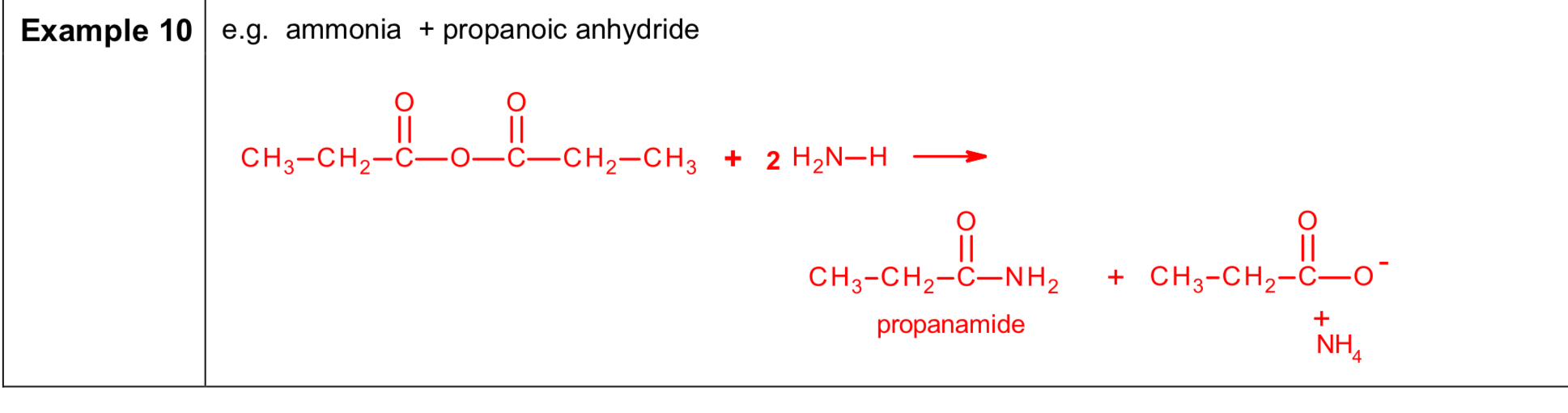 <p>Proanamide + Propanoic acid</p>