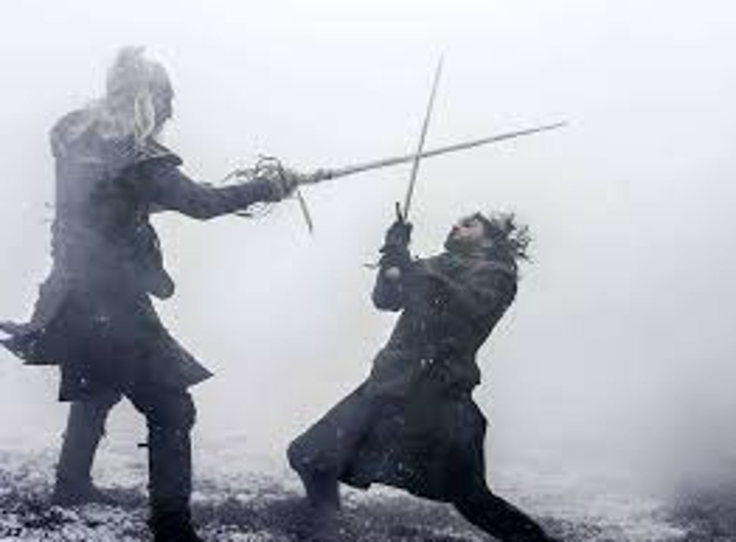 <p>? (to cross swords)</p>