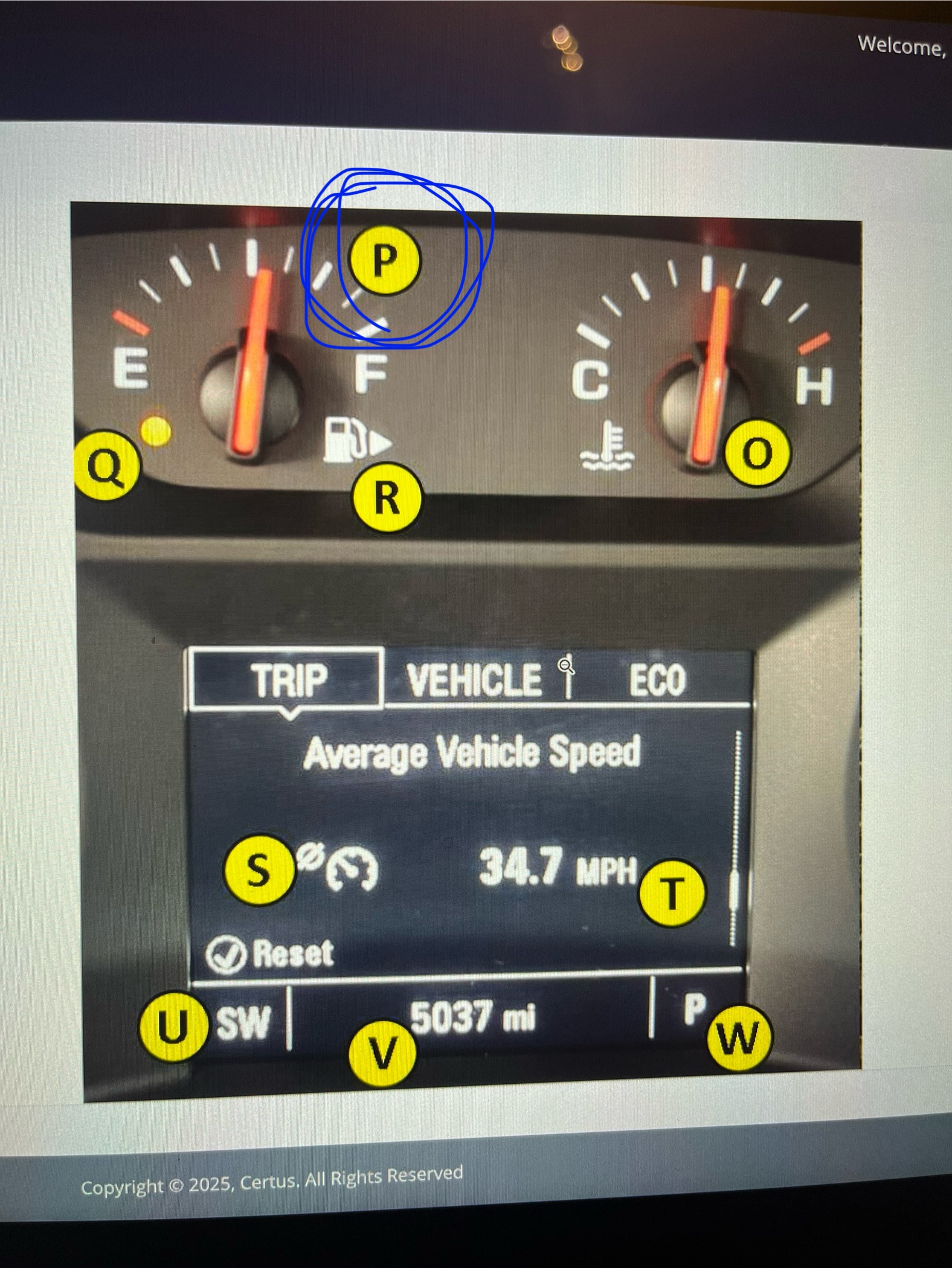 <p>Fuel gauge</p>