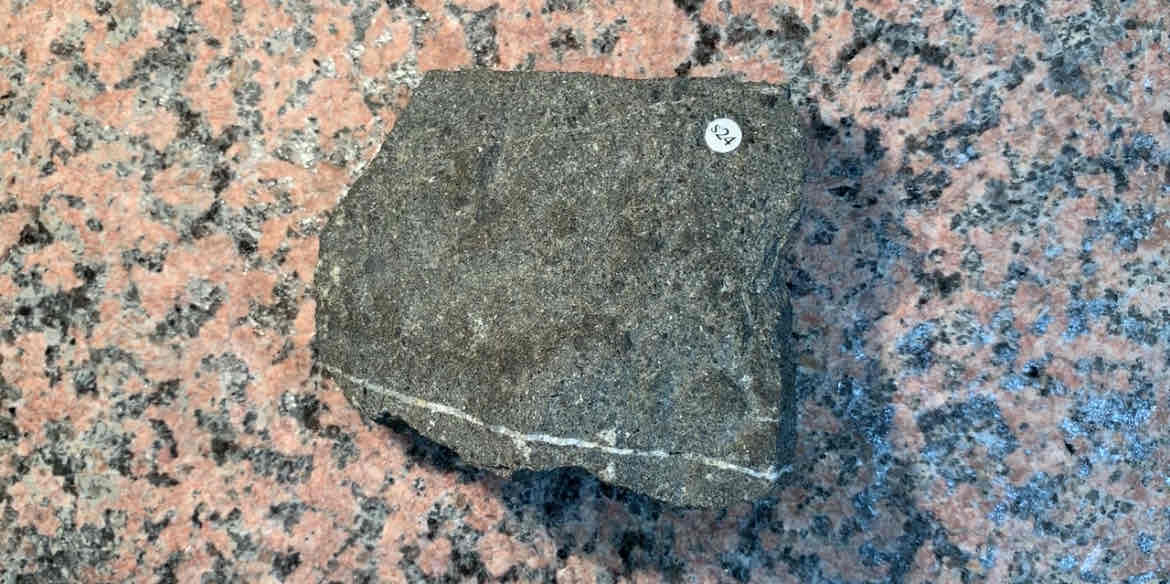 <p>what is rock add heat and pressure</p><p>hint: can see some grains by the eye. color is hint grey/green</p>