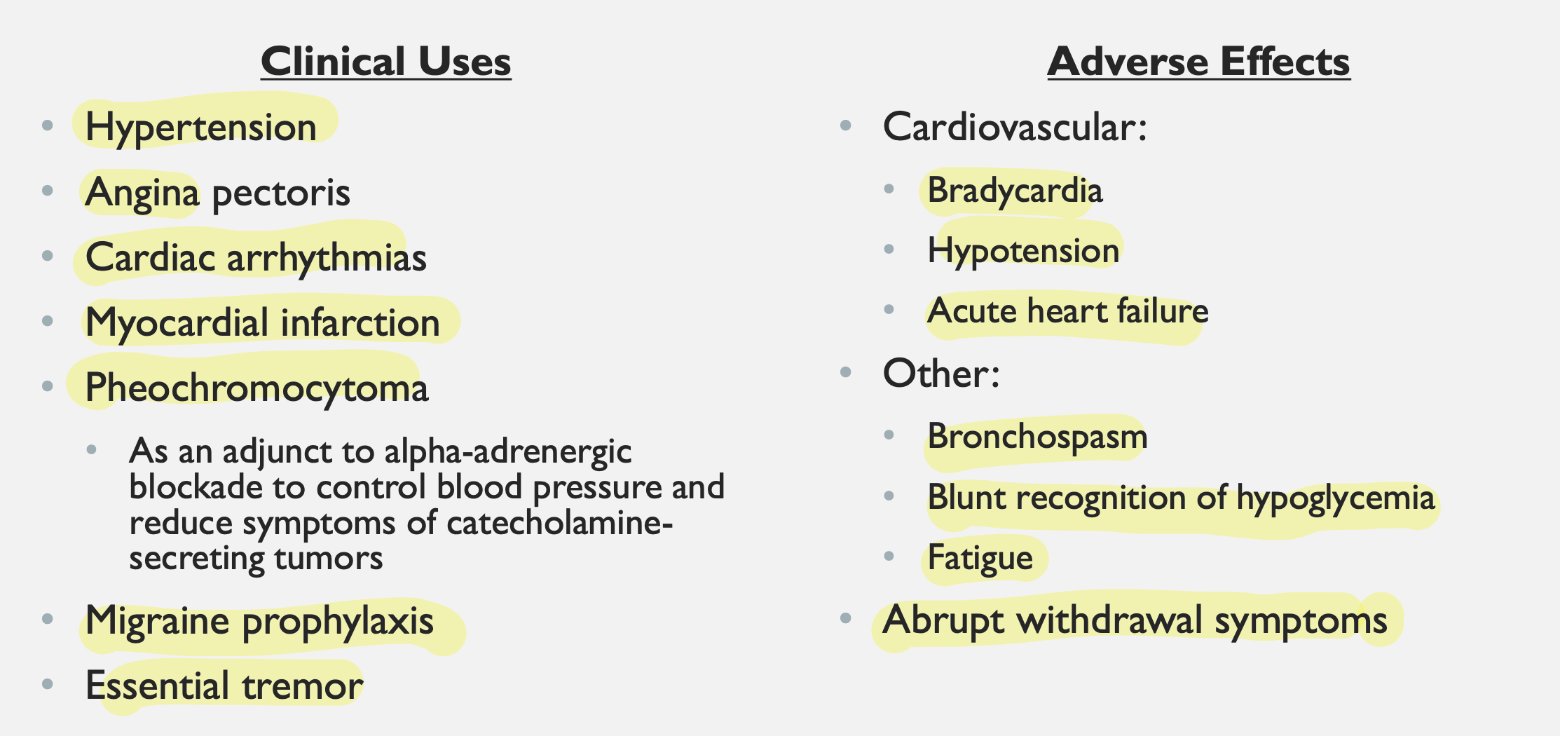 <p>NON-SELECTIVE BETA</p><p>ANTAGONISTS (FIRST GENERATION)</p>