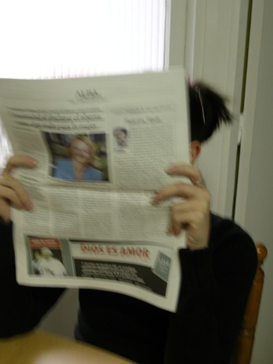 <p>to read a newspaper</p>