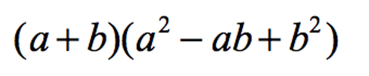 <p>a^3+b^3= (a+b)(a^2-ab+b^2)</p>