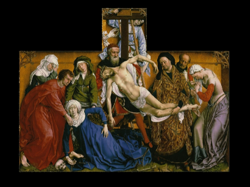 <p><span>Rogier van der Weyden, <em>Deposition</em>, before 1443, possibly c. 1435-1438</span></p>