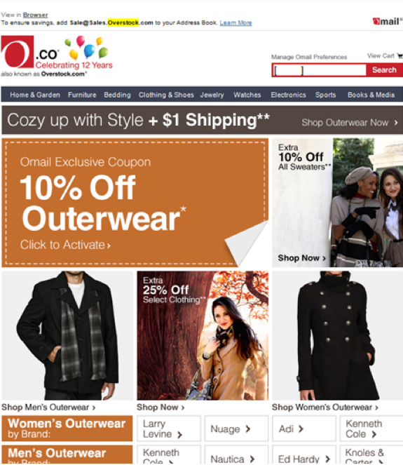 <p>Each unique section of an email should take the user to a dedicated landing page for it</p><p>e.g. If a customer clicks on a section of an email touting 10% of clothes in an email, then they should go to a page showing clothes 10% off</p>