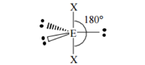 <p>5 domains, symmetrical, three lone pairs</p>