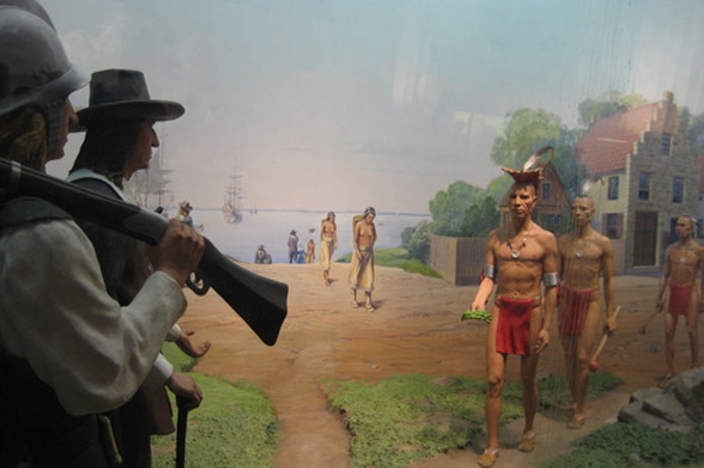 <p>In 1643, Plymouth, Massachusetts Bay, Connecticut, and New Haven colonies formed a military alliance to deal with the threat from the Native Americans. It lasted until 1684. (p. 31)</p>