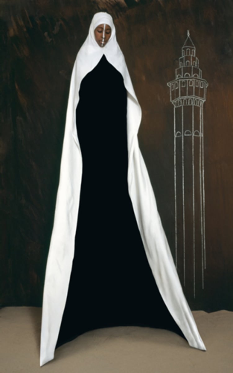 <p>the fact that cultures are neither wholly isolated nor entirely distinct but instead constantly borrow from one another, natural combining of elements. (Guerresi, Mother Minaret, 2018. Lambda print) EX: Guerresi was born Catholic in Italy, then married a Sufi Islamic man from Senegal, and lives in Italy while traveling throughout Africa and Asia. The imagery combines Muslim headscarfs, mosque minarets, Italian Renaissance referencing through the veils, and white paint bisecting the figure's face representing the meeting of life and death, known and unknown, while alluding to milk - the sacrificial, purifying element in Africa and Asia - and light, representing Sufi enlightenment. </p>