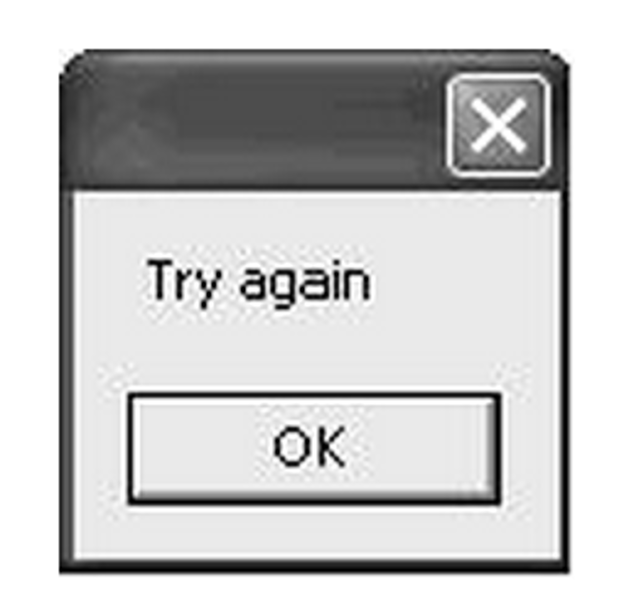 <p>I'll try again</p>