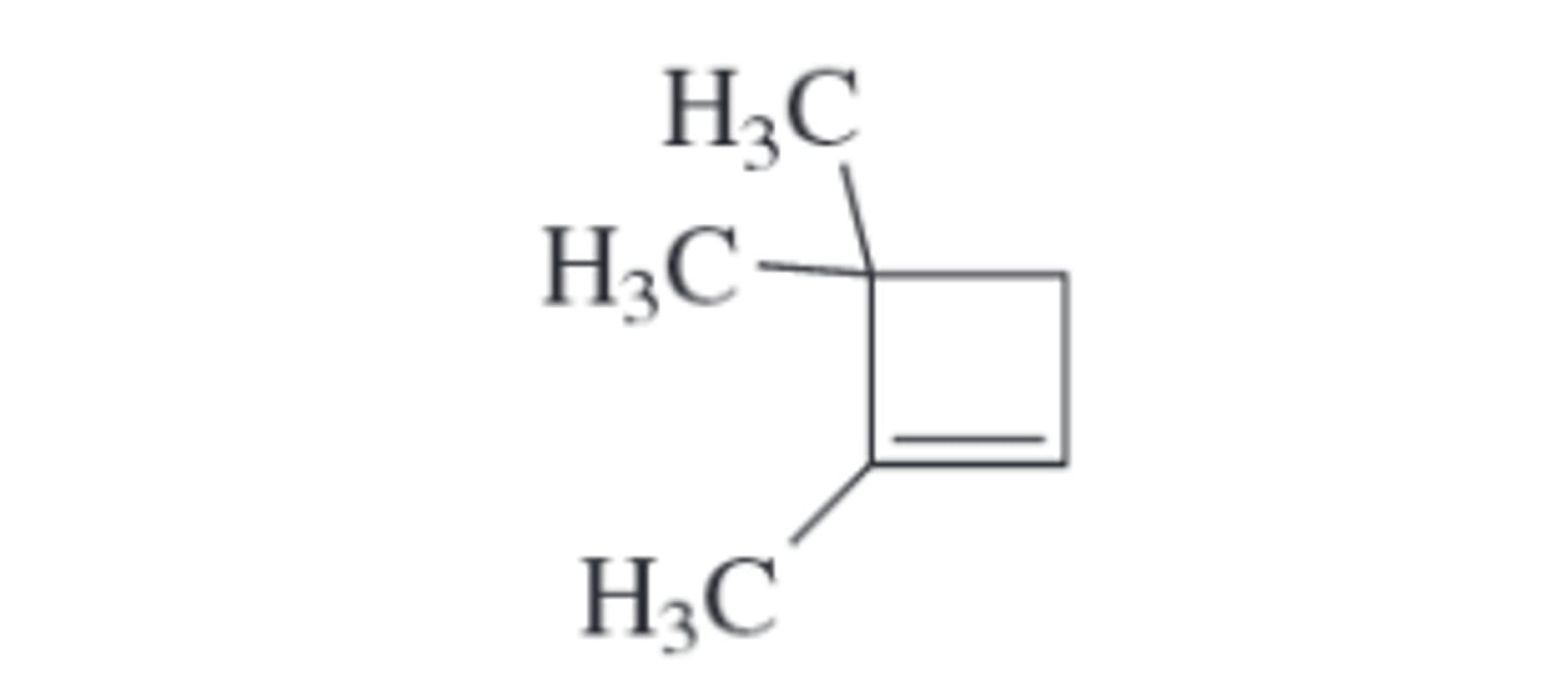 <p>1,4,4trimethylcyclobutene</p>