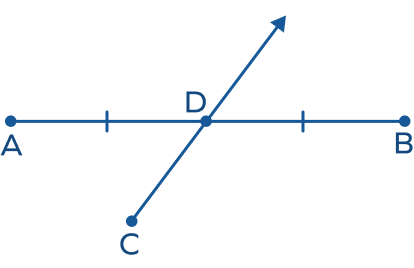 <p>A line, ray, or segment that divides the segment into two equal parts.</p>