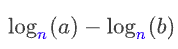 <p>Simplify this using the quotient rule for logarithms</p>