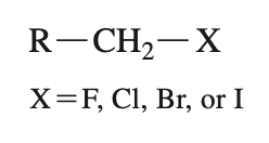 <p>R-CH2-X</p>