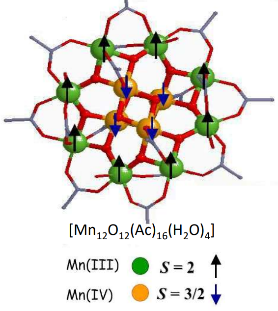 <p>Retain spin orientation even without magnetic field (e.g., [Mn₁₂O₁₂(Ac)₁₆(H₂O)₄])</p>