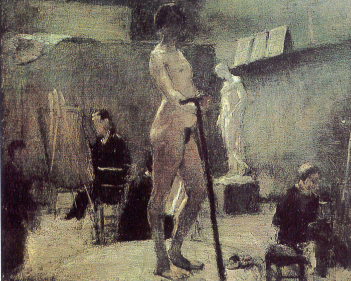 <p>Matisse, L’atelier de Gustace Moreau, 1895, 65 × 81 cm</p>