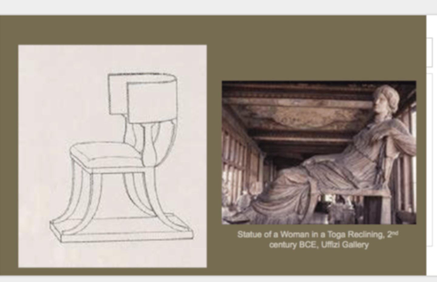 <p>Roman's Klismos chair</p>
