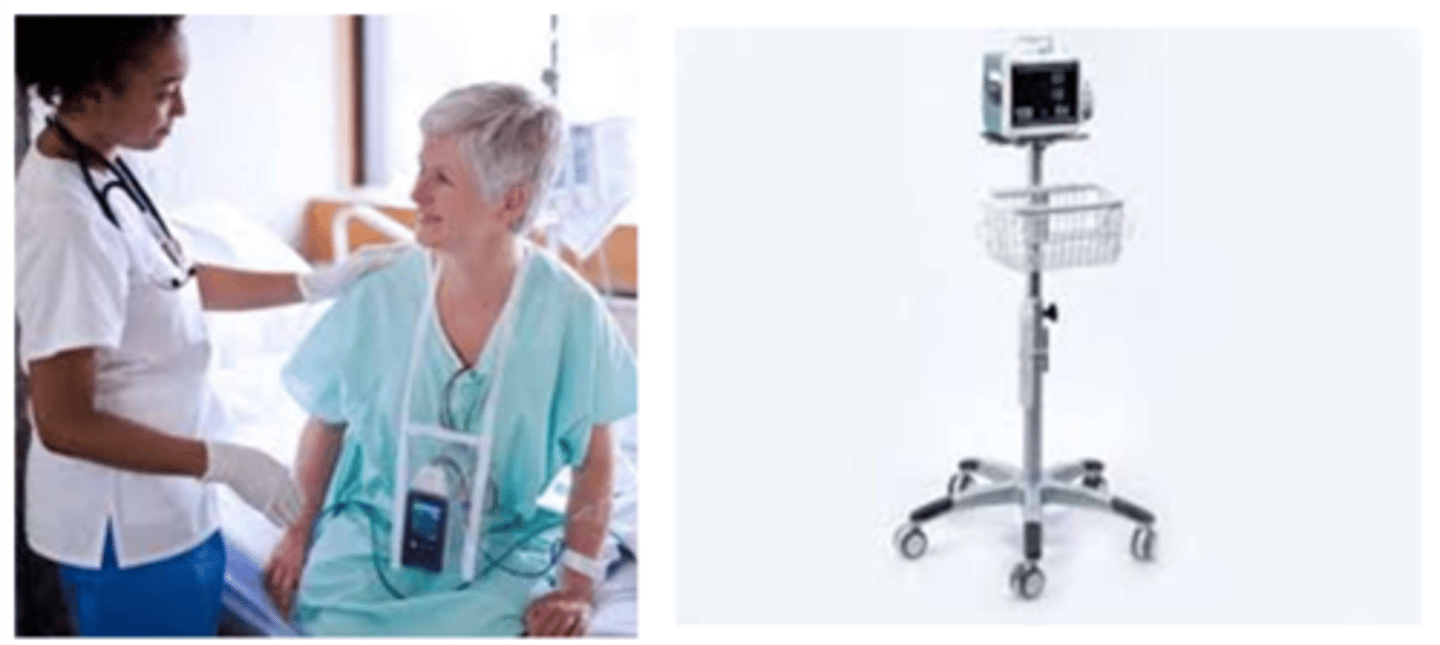<p>Specific units will be designated with telemetry.</p><p>Therapy Considerations:</p><p>- Notify _________________ re: therapy times</p><p>- Utilize information before, during, and after activity</p><p>- Stay within ______________________ of reception</p><p>- _____________________ → unlimited activity</p>