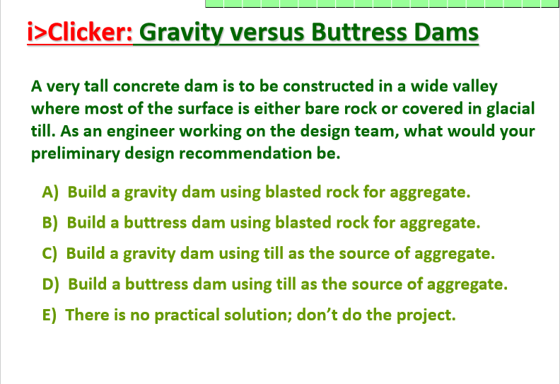 <p>gravity vs buttress dams question</p>