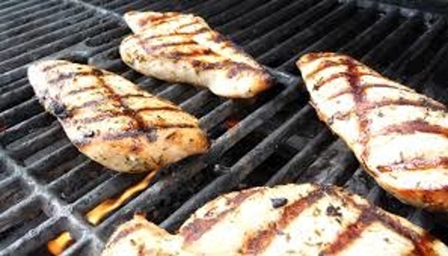 <p>grilled</p>