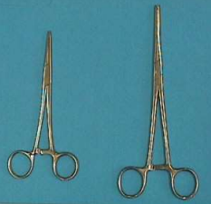 <p>are used to compress blood vessels or hollow organs for hemostasis or to prevent spillage of contents </p>