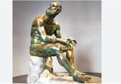 <p>Seated boxer</p>