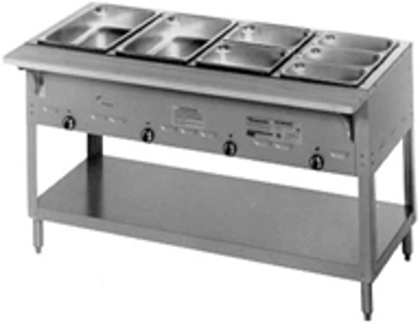 <p>This unit differs from the bain-marie in two ways. First, the unit is designed to hold hotel pans, either one full-size pan or multiple smaller pans per slot. Second, different types of units are designed to work with water in the holding unit, without water, or either way.</p>