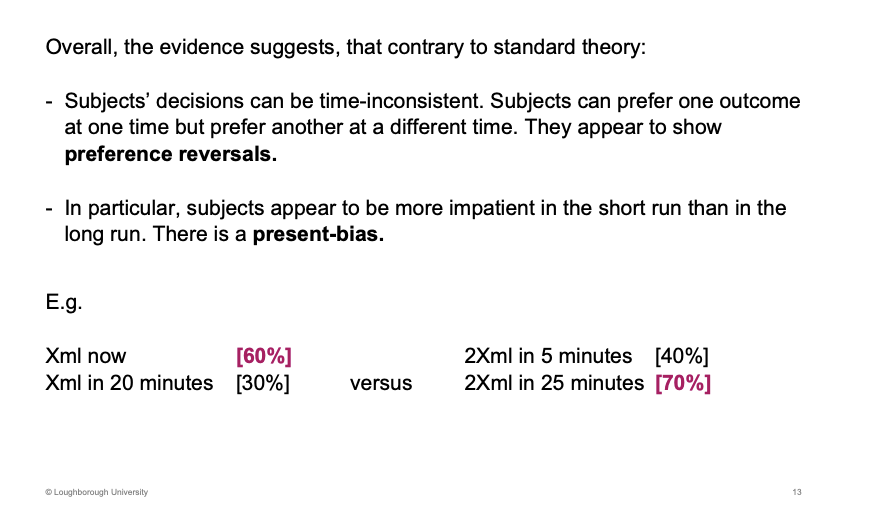 <p>Depend on when the decision is being made, time inconsistent.</p>