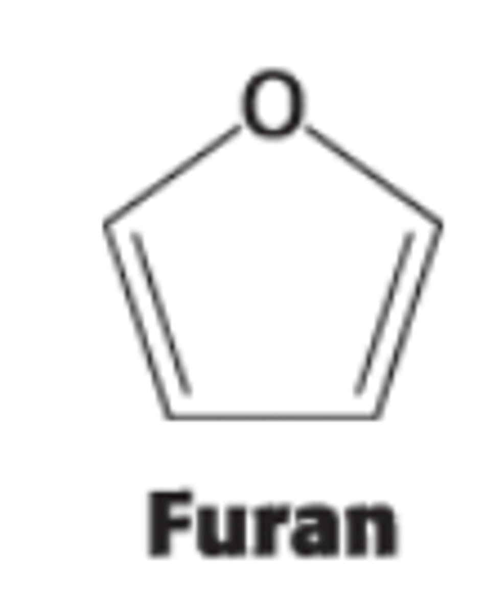 <p>furanose due to its similarity to furan (5 membered ring)</p>