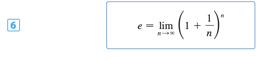 <p><span>The expression : (1+1/n)n</span></p><p><span>It represents a situation where you start with a value and compound it in increasingly smaller increments over a set period.&nbsp;</span></p><p></p><p><strong><span>The limit</span></strong><span>:</span></p><p><span>As n approaches infinity, this process becomes equivalent to continuous compounding. </span></p>