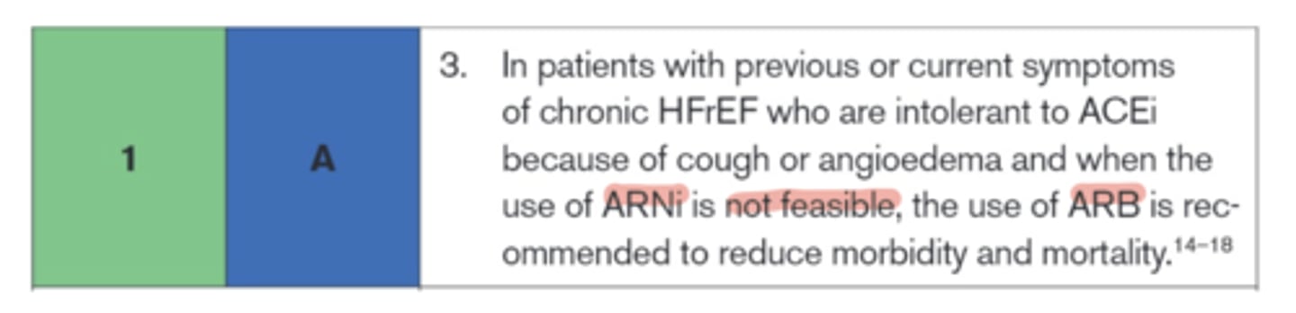 <p>reduce mortality in HFrEF and are used when ACEi or ARNI aren't feasible (ACEi intolerance) or as a bridge to ARNI to avoid the ACEi washout</p>