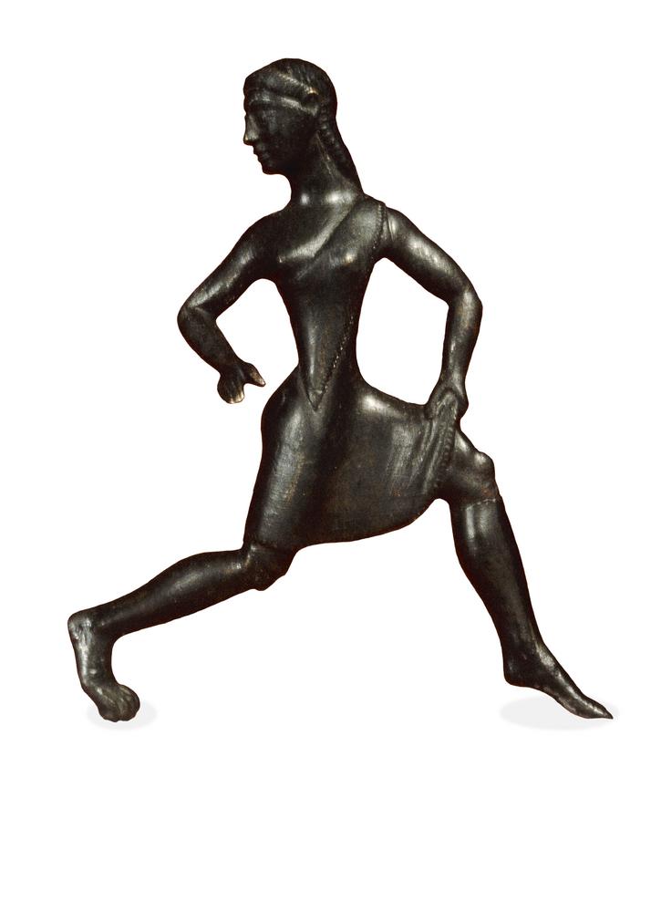 <p><span style="font-family: sans-serif"><mark data-color="green">Bronze statuette of girl runner</mark></span></p>