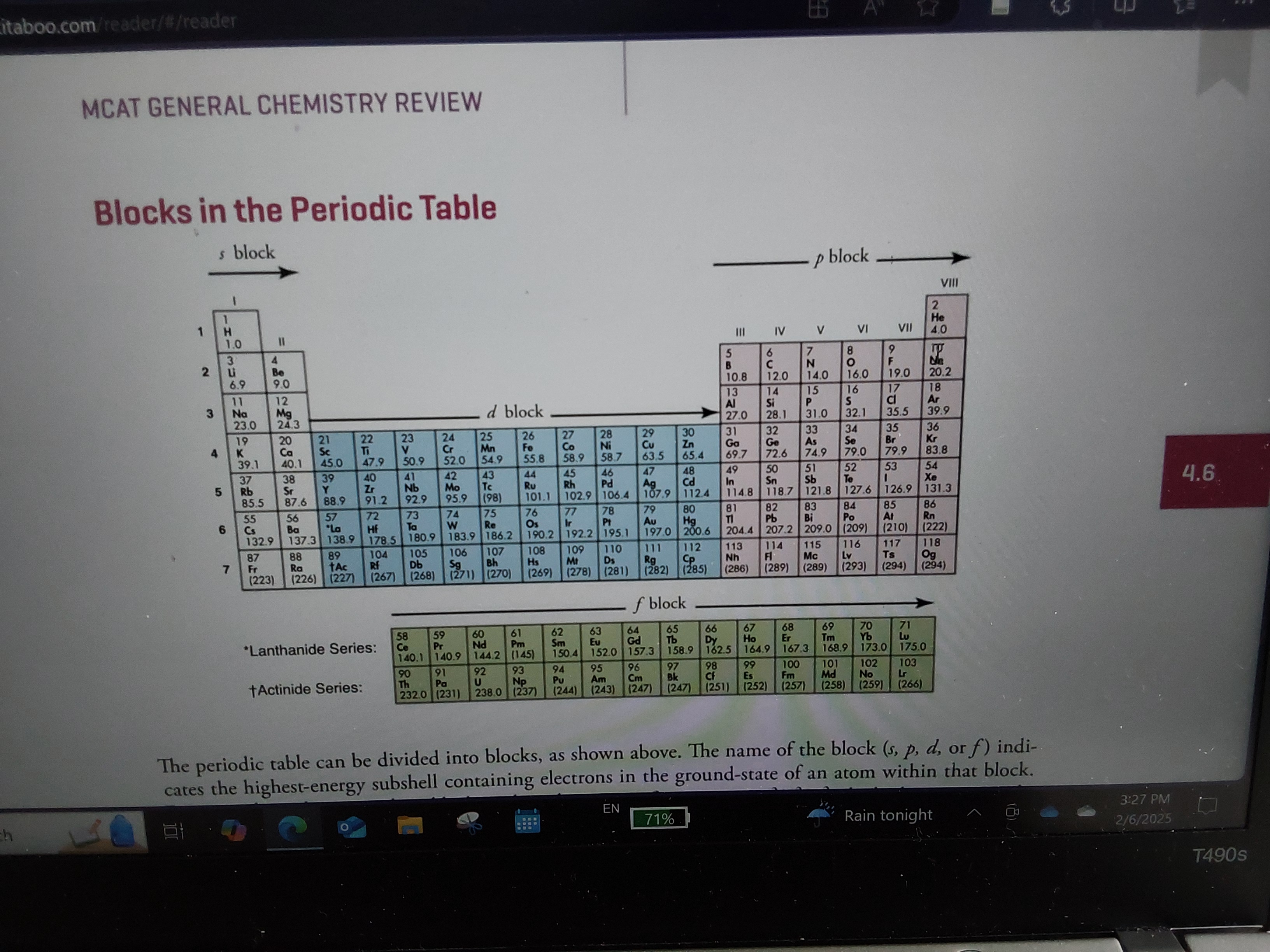 <p>Look at what block it is in (s, p, d, or f)</p><p>Look at how many rows down it is</p>