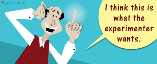 When the participant understands the aim of the experiment and changes their behavior subconsciously to fit the interpretation. This can happen for many reasons including wanting to be seen as socially desirable or well liked