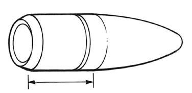 <p>What portion of the bullet is displayed?</p>