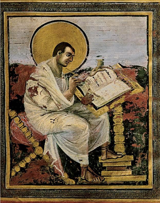 <ul><li><p>Books made for Charemagne's court</p></li><li><p>The painter creates the illusion of 3d forms</p></li></ul><p></p>