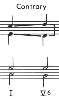 The Soprano and Bass move in opposite directions.