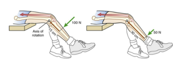 <p>How do you determine the external moment arm &amp; what is moment arm? With 15 Newton-meter, how much force is required from therapist to resist maximal torque production? </p>